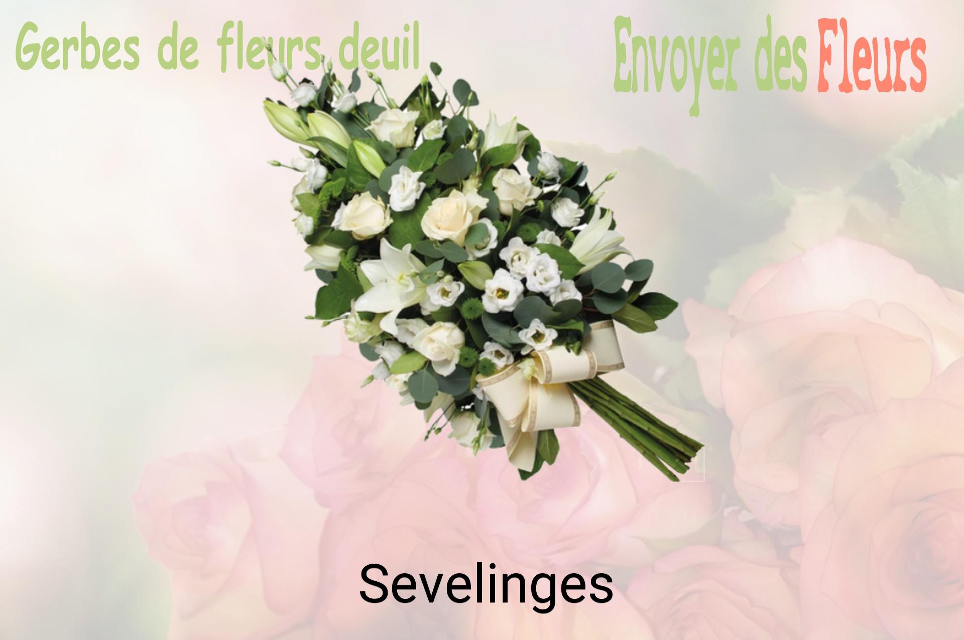 Gerbe de fleurs de deuil livrée à Sevelinges